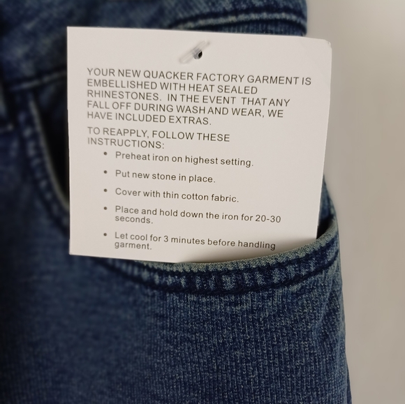 NWOT Quacker Factory Jeans Bootcut Dream Jeannes Indigo Size 14 A210151 - Picture 4 of 8